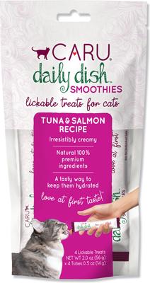 Daily Dish Tuna & Salmon Smoothies Lickable Cat Treats, 2-oz tube