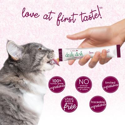 Daily Dish Tuna & Salmon Smoothies Lickable Cat Treats, 2-oz tube