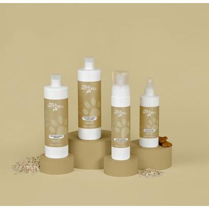 Champú en espuma calmante de avena sin enjuague para perros, gatos y mascotas pequeñas, botella de 8.5 onzas líquidas