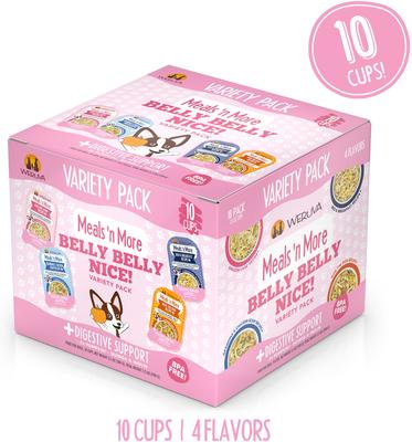 Meals 'n More Natural Wet Dog Food, Belly Belly Nice! Digestive Support Variety Pack, 3.5-oz cup, 10 count