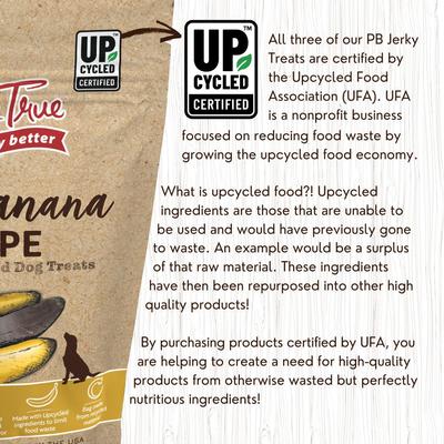 PB+ Bananas Jerky Dog Treats, 4-oz bag