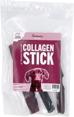 6-inch Collagen Sticks with Peanut Butter Dog Chews, 3 count