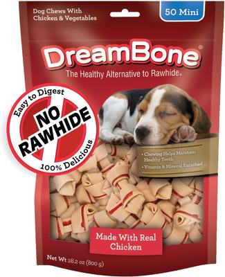 Mini Chews Chicken Flavor Dog Treats, 50 count