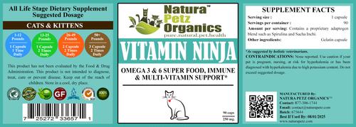 Vitamin Ninja Cat Supplement, 90 count