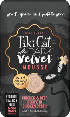 After Dark Velvet Mousse Chicken & Beef Grain-Free Wet Cat Food, 2.8-oz pouch, case of 12