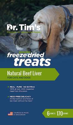 Natural Beef Liver Genuine Freeze-Dried Dog & Cat Treats, 6-oz bag