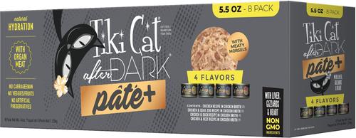 After Dark Pate+ Variety Pack Grain-Free Wet Cat Food, 5.5-oz can, case of 8