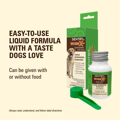 HC WormX DS Dewormer for Hookworms & Roundworms for Dogs, 2-fl oz bottle