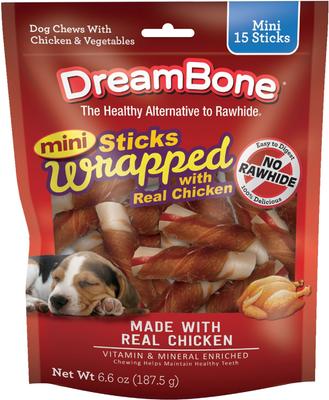 Chicken Wrapped Stick Dog Treat, Mini, 15 count
