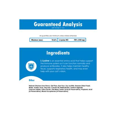 Chicken Flavored Soft Chew Immune Supplement for Cats, 60 count