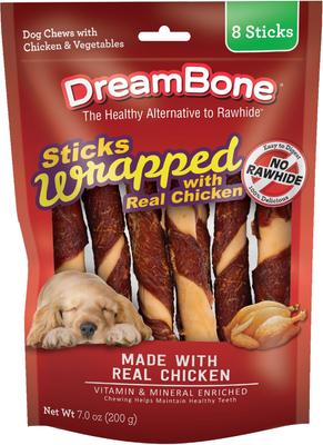 Chicken Wrapped Stick Dog Treat, Large, 8 count