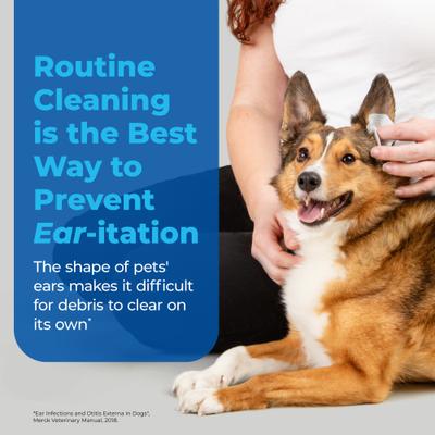 Oticbliss Advanced Cleaning, Soothing Aloe & Odor Control, Dirt & Wax Removal Dog & Cat Ear Wipes, 60 count