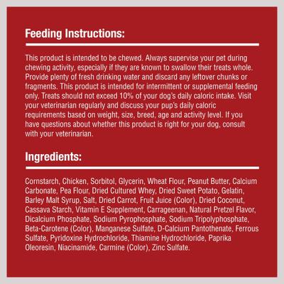 Pretzel Stick Dipped Peanut Butter Dog Treats, 8 count