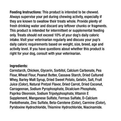 Pretzel Dipped Peanut Butter Dog Treats, 7 count