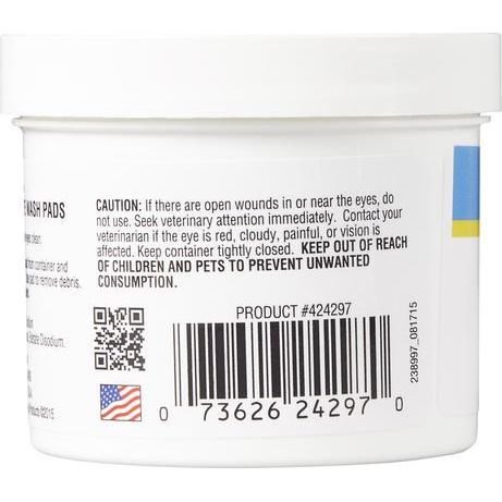 Almohadillas estériles para lavado de ojos para perros y gatos, 90 unidades