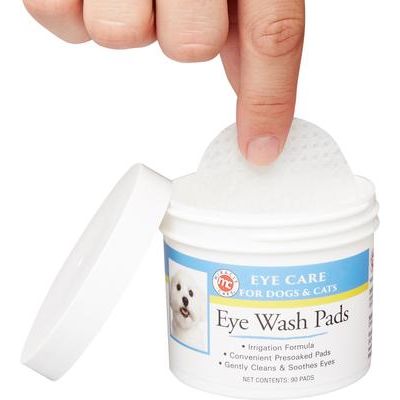 Almohadillas estériles para lavado de ojos para perros y gatos, 90 unidades