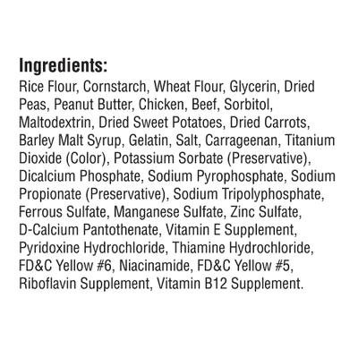 Triple Flavor Dumbbells Peanut Butter Dog Treats, 10 count