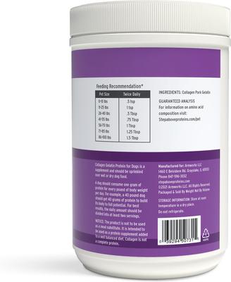 Natural Pork Collagen Gelatin Protein Dog Supplement, 26-oz bottle