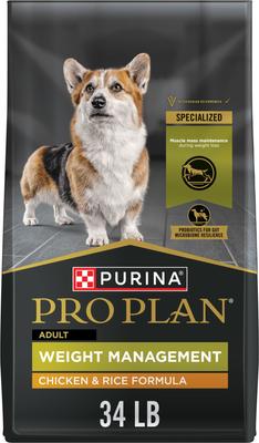 Paquete: alimento seco Purina Pro Plan Adult Weight Management Formula + premios para perros Milk-Bone Mini's sabor carne de res, pollo y tocino