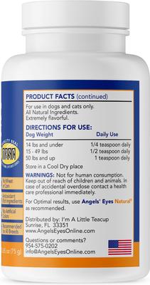 Natural Chicken Flavored Powder Tear Stain Supplement for Dogs & Cats, 2.65-oz bottle