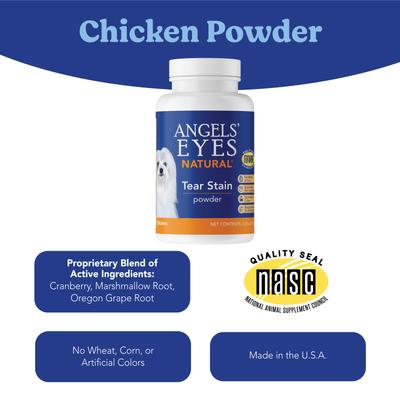 Natural Chicken Flavored Powder Tear Stain Supplement for Dogs & Cats, 2.65-oz bottle