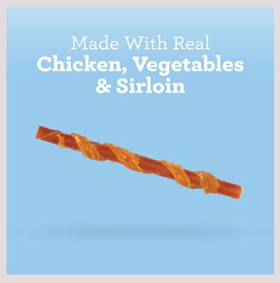 Chicken Wrapped Sticks Sirloin Dog Treats, 30 count