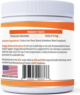 RenaCare K Powder Kidney Cat & Dog Supplement, 4.2-oz