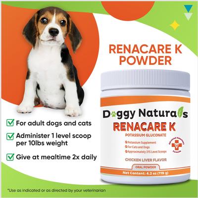RenaCare K Powder Kidney Cat & Dog Supplement, 4.2-oz