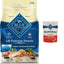 Paquete: Alimento seco Blue Buffalo Life Protection Formula Senior con pollo y arroz integral + Barritas saludables horneadas con tocino, huevo y queso para perros