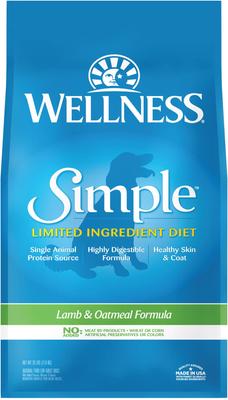Bundle: Wellness Simple Limited Ingredient Diet Lamb & Oatmeal Formula Dry Dog Food, 26-lb bag + Wellness Simple Limited Ingredient Diet Lamb & Oatmeal Formula Canned Dog Food, 12.5-oz, case of 12