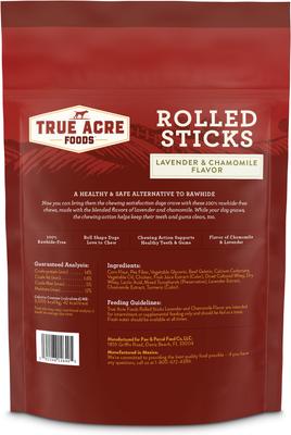 Rawhide-Free Rolled Sticks with Chamomile & Lavender Extract Flavor Dog Treats, 16 count