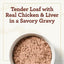 Chicken & Liver Recipe Tender Loaf in Gravy, Wet Dog Food, 3.5-oz cup, case of 12