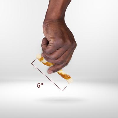 Proteins Rolls with Real Venison Highly Digestible Rawhide Dog Treat Chew, Small, 6 count