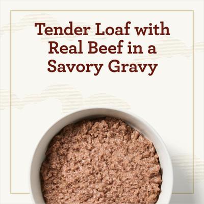 Beef Recipe Tender Loaf in Gravy, Wet Dog Food, 3.5-oz cup, case of 12