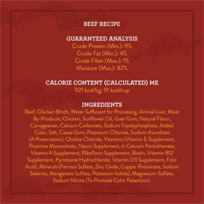 Beef Recipe Tender Loaf in Gravy, Wet Dog Food, 3.5-oz cup, case of 12