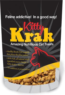 Kitty Krak Fish Nuggets Cat Treats, 2.5-oz bag