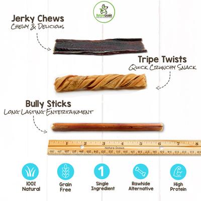 Premium Beef Dog Chew Variety Pack, 18 count