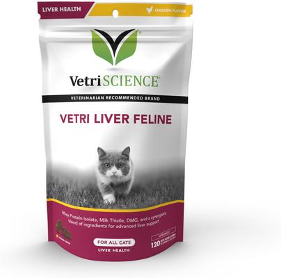 Vetri-Liver Feline Bite-Sized Cat Chews, 120 count