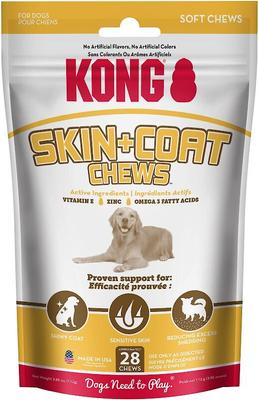 Soft Chew Skin & Coat Supplement for Dogs, 28 Pieces