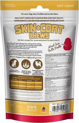 Soft Chew Skin & Coat Supplement for Dogs, 28 Pieces