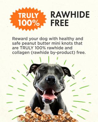 Hide Free Peanut Butter Mini Knot Dog Chew Treat, 12 count