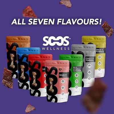 Golosinas de salmón para perros, bolsa de 4 oz