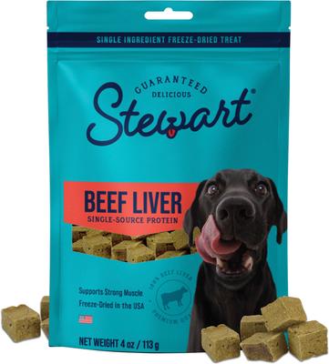 Beef Liver Single Ingredient Freeze-Dried Dog Treats, 16-oz pouch