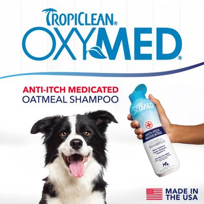 Champú medicado antipicazón para perros OxyMed, botella de 20 onzas líquidas