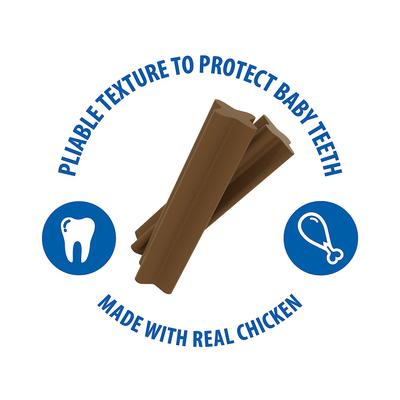 Chicken Flavor Puppy Jumbo Teething Sticks Dental Dog Treats, 7 count