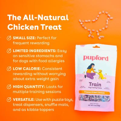 Train Chicken Natural Freeze-Dried Dog Treats, 2-oz bag
