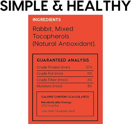 Train Rabbit Natural Freeze-Dried Dog Treats, 2-oz bag