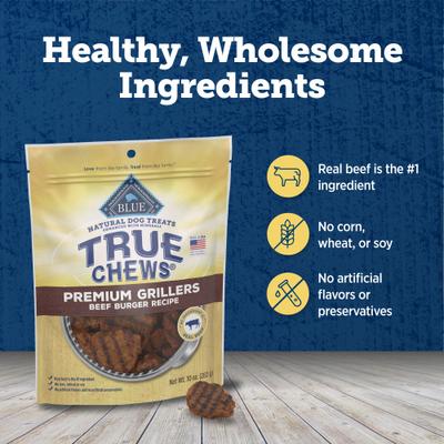 True Chews Beef Burger Recipe Dog Treats, 10-oz bag