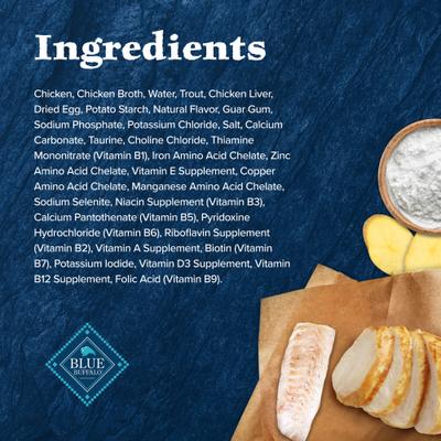 Wilderness Wild Delights Meaty Morsels Chicken & Trout Recipe in Tasty Gravy High-Protein Grain-Free Wet Cat Food, 3-oz can, 24 count