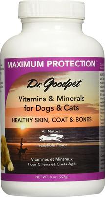 Maximum Protection Vitamins & Minerals Healthy Skin, Coat & Bones Dog & Cat Supplement, 8-oz jar